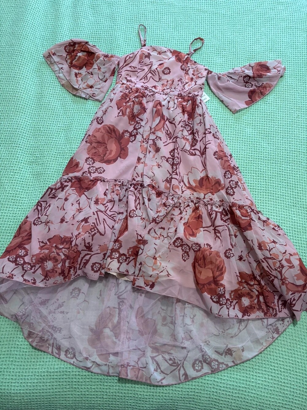 Joyfolie Mia Joy Chloe Dress in Nude Pink Floral Size 8